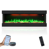 FL-TZS 72 Inch Three Sided Elelctric Fireplace with Smart Control